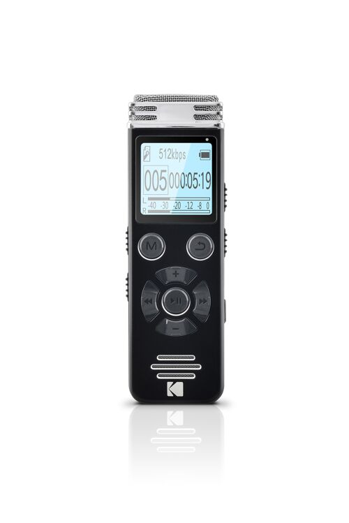 Dictaphone numérique KODAK VRC450 - 8Go - Noir - Métal