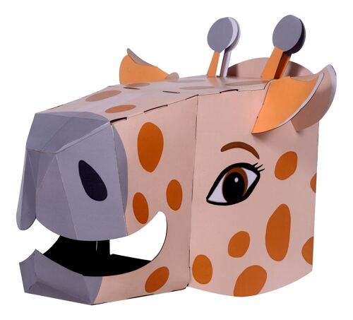 Giraffe 3D Mask Card Craft - make your own head mask