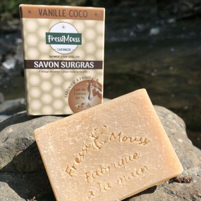 Goat's Milk Soap (40%) Organic and honey, Vanilla Coco