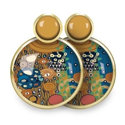 Pendientes Acero Quirúrgico Nomad Gold - Klimt