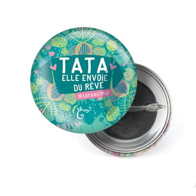 Badge message Tata - Kaléidoscope