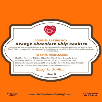 Biscuits & Cookies Baking Box - Orange Chocolate Chip Cookies