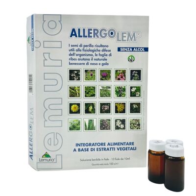 Food Supplements Plant Extract - ALLERGOLEM 10vials of 10ml