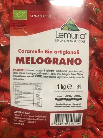 Caramelle Senza Glutine e Bio Antiossidanti - Caramelle AL MELOGRANO 100g 3