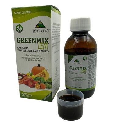 Glutenfreies Nahrungsergänzungsmittel mit Vitaminkonzentrat - GREENMIXLEM 200ml