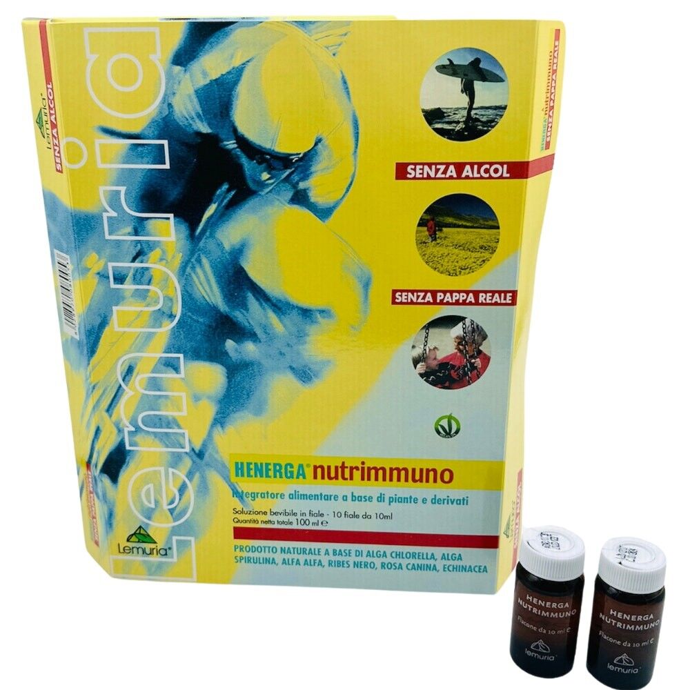 Integratore Alimentare Energetico e Sistema Immunitario - HENERGA NUTRIMMUNO -10 Fiale 10ml