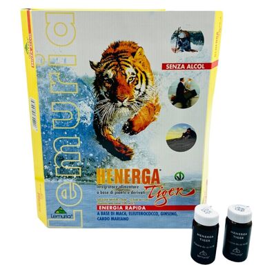 Nahrungsergänzungsmittel für Energy Booster - HENERGA TIGER - 10 Fläschchen mit 10 ml