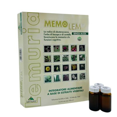 Integratore Alimentare per la Memoria - MEMOLEM 10 Fiale da 10 ml