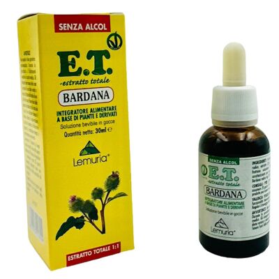 Integrador Alimentario Purificante Cutáneo - BARDANA Tot Estratto - 30 ml