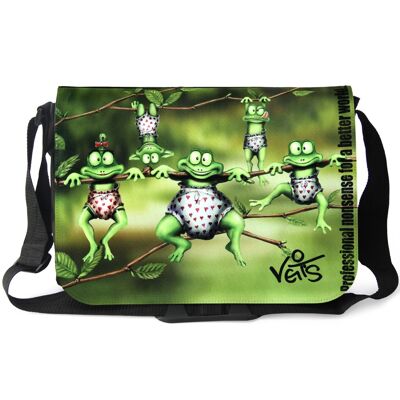 Good mood shoulder bag "Veit`S Little Frogs"