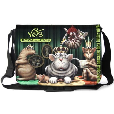 Gute Laune Schultertasche  "Veit`S ROYAL SILLY CATS"