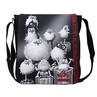 Good mood bag with owl motif "Veit`S Huhus Emma Noir