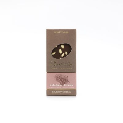 Feinbitter con Zirbelnuss /
chocolate negro con
Pino suizo_50g