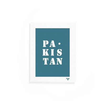 Affiche "Pakistan" bleue
