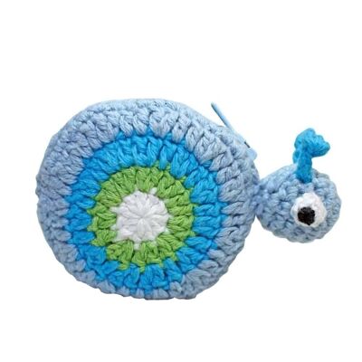 Cartera Caracol Crochet (Azul Marino)