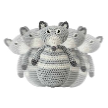 Crochet Roly-Poly Wolf FROSTY 1