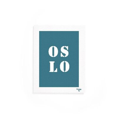 Blaues "Oslo" -Plakat