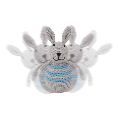 Lapin au crochet BOBBY en bleu