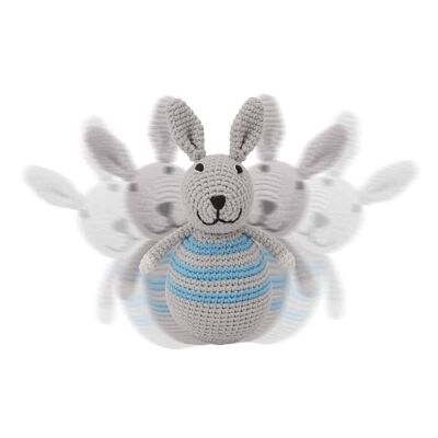 Crocheted bunny BOBBY in blue