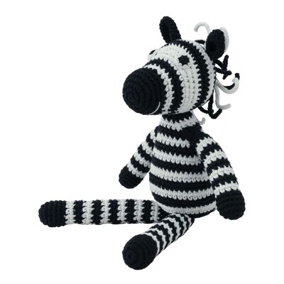 Crocheted cuddly toy zebra STRIPEY
