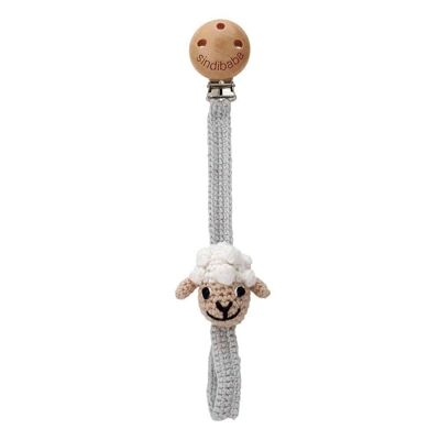 Crocheted dummy chain sheep DOLLY in white