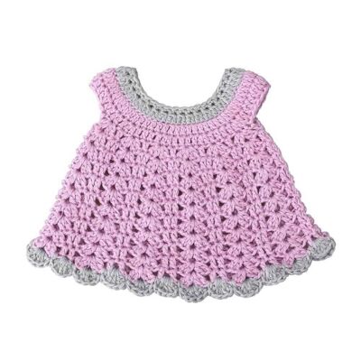 Crocheted dress for play dolls