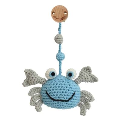 Remorque landau au crochet crabe PINCER en bleu (clip)