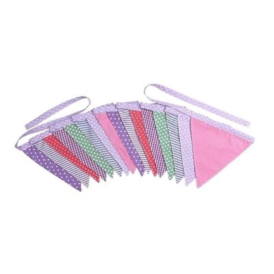 Bunting chain (5m, girls colors) flag garland
