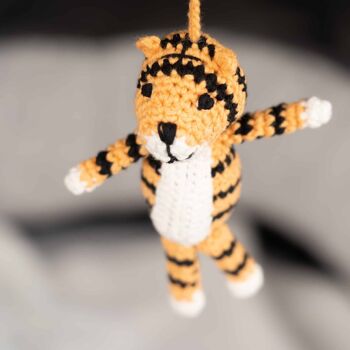 Remorque landau au crochet tigre TONI en orange 4