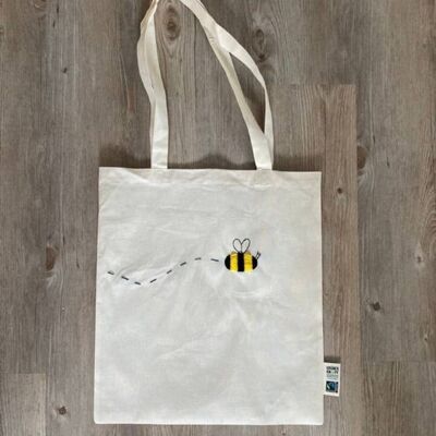 Jute bag bee organic and fair trade