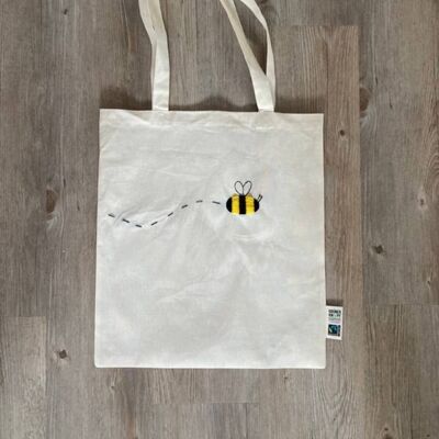 Jute bag bee organic and fair trade