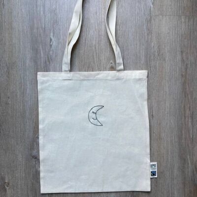 Jute bag moon organic and fair trade