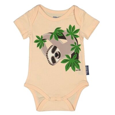 Sloth short-sleeved baby bodysuit