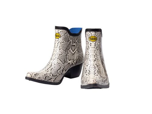 Lizzie Snake print Cowboy boot ankle wellies