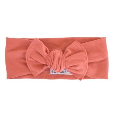 Bandeau JUSTINE Coton Bio GOTS Orange Tawny - noeud FLY