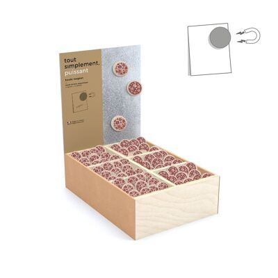 Espositore completo di 144 palline magnetiche in legno d'uva + espositore in omaggio