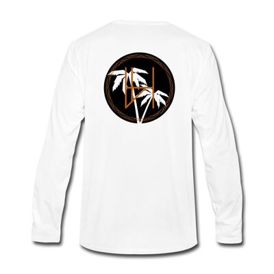 Long sleeve "PALM Trees" - white