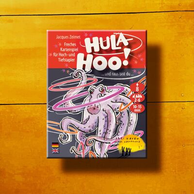 Hula hoo! ages 8 and up, for 2-6 players, exciting card game for the whole family, with tactics, luck and bluff