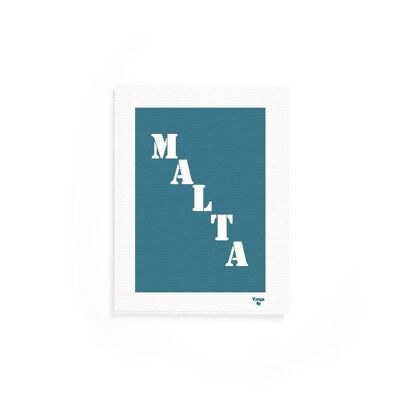 Affiche "Malte" bleue