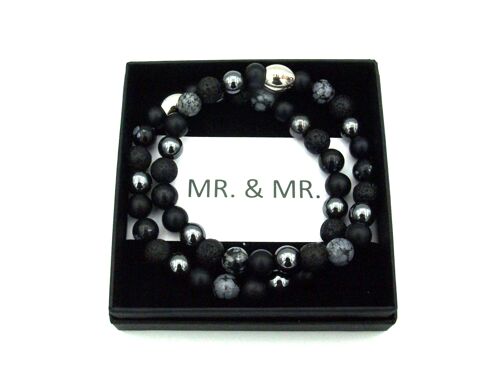 MR. & MR. bracelet set black