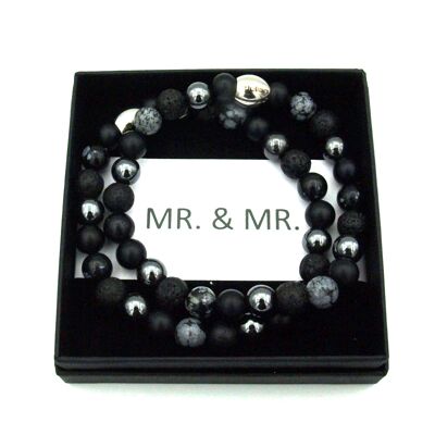 SEÑOR. & SEÑOR. conjunto de pulsera negro