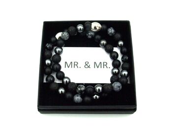 M. & M. ensemble de bracelets noir 1