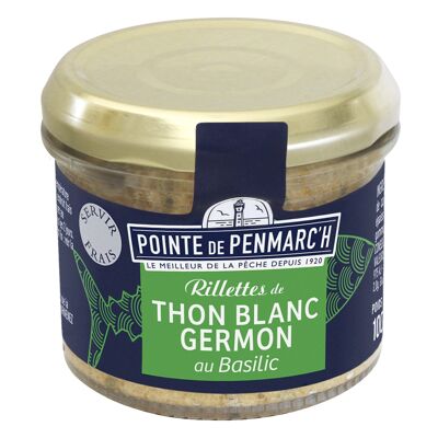 Spreadable albacore tuna rillettes with basil - 100g verrine