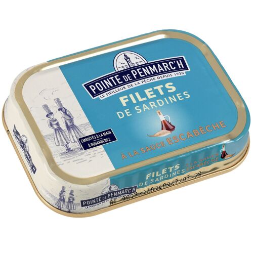 Filets de sardines à la sauce escabèche, aux échalotes de Bretagne