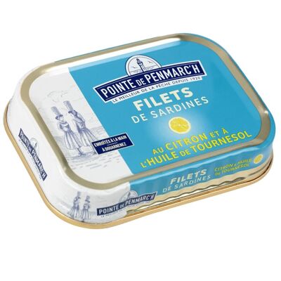 Filetes de sardina con limón y aceite de girasol
