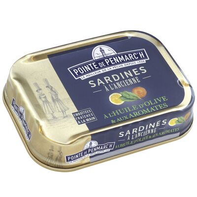 Old fashioned sardines in olive oil and herbs