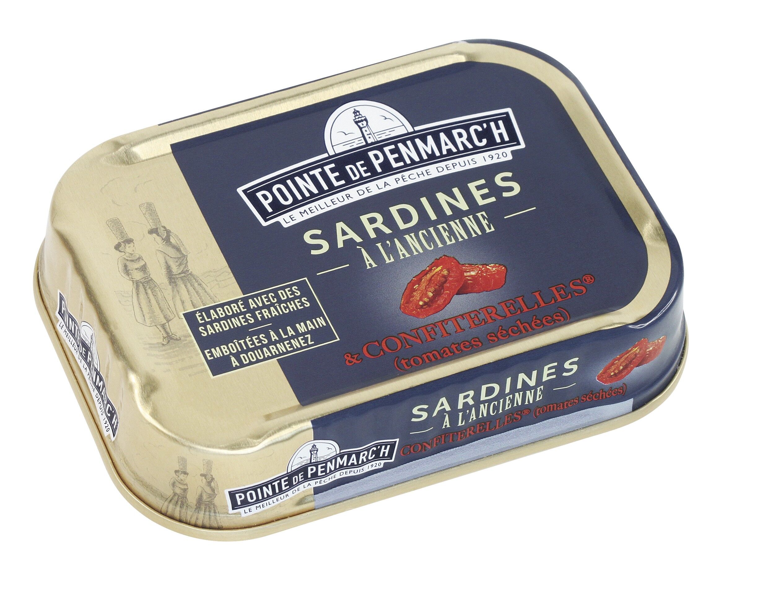 Old fashioned sardines in olive oil and confiterelles