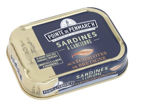 Sardines à l'ancienne à l'huile d'olive et aux échalotes de Bretagne