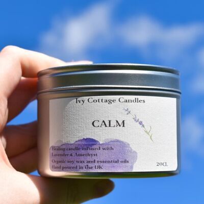 Calm- Lavender and Amethyst candle