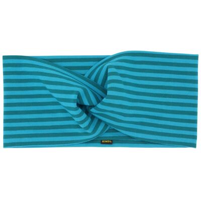 Bandeau Stripes Turquoise Jersey